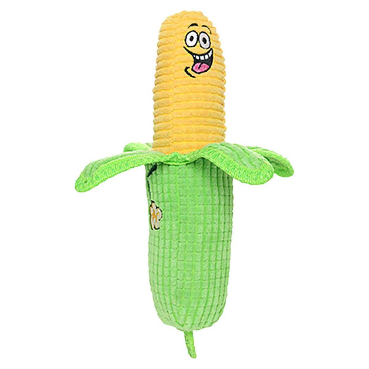 Tuffy Funny Food Corn Plush Dog Toy