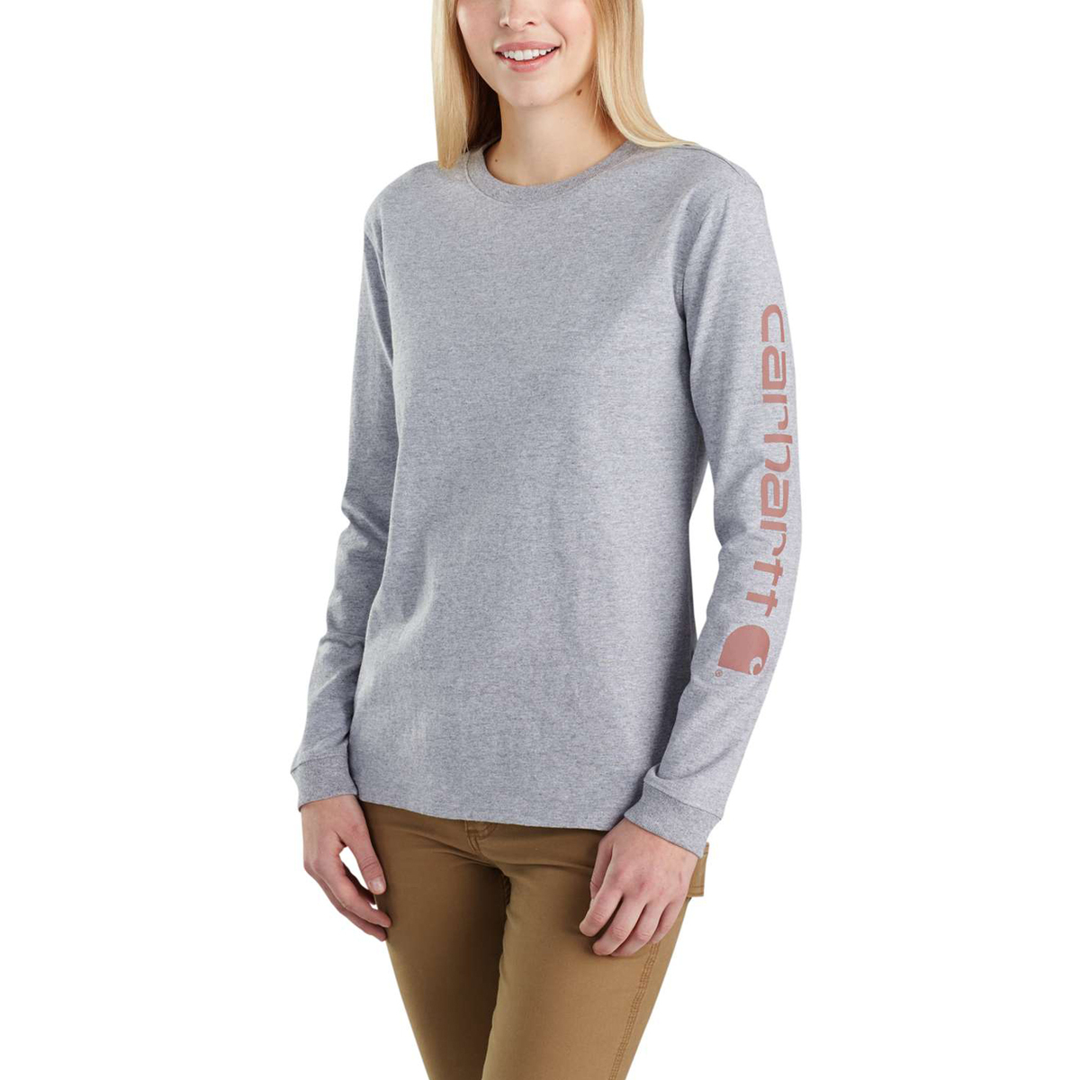 Carhartt Women's Loose Fit Logo Graphic Long Sleeve Work Shirt