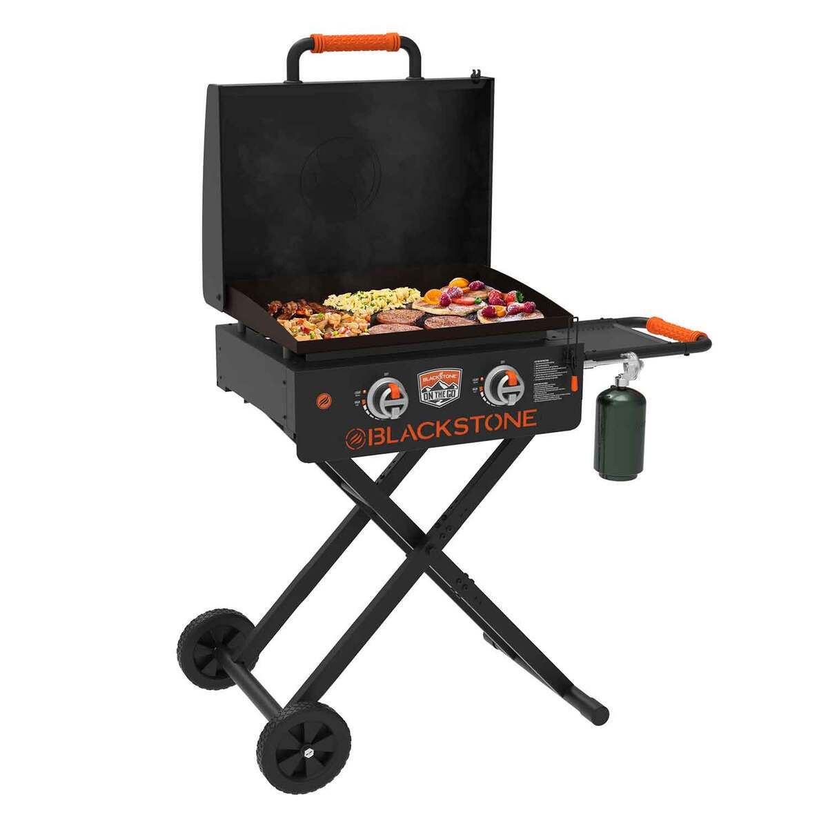 Blackstone 22in On The Go Scissor Leg with Hood 2 Burner Griddle - Black