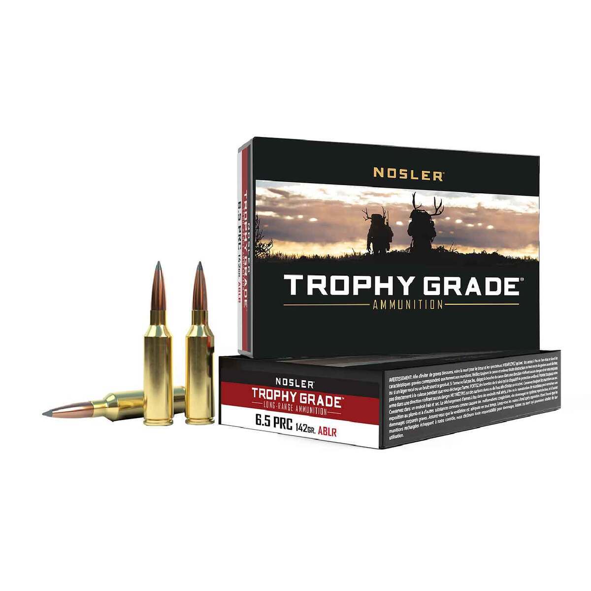 Nosler Trophy Grade Long Range 6.5 PRC 142gr Accubond Rifle Ammo - 20 Rounds