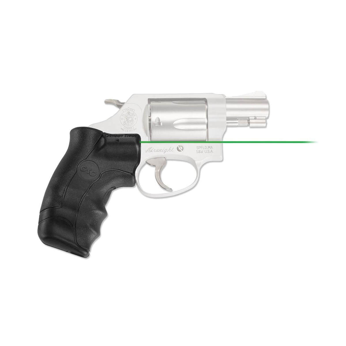 Crimson Trace LG-350G Lasergrips S&W J-Frame Round Butt Laser Sight - Green