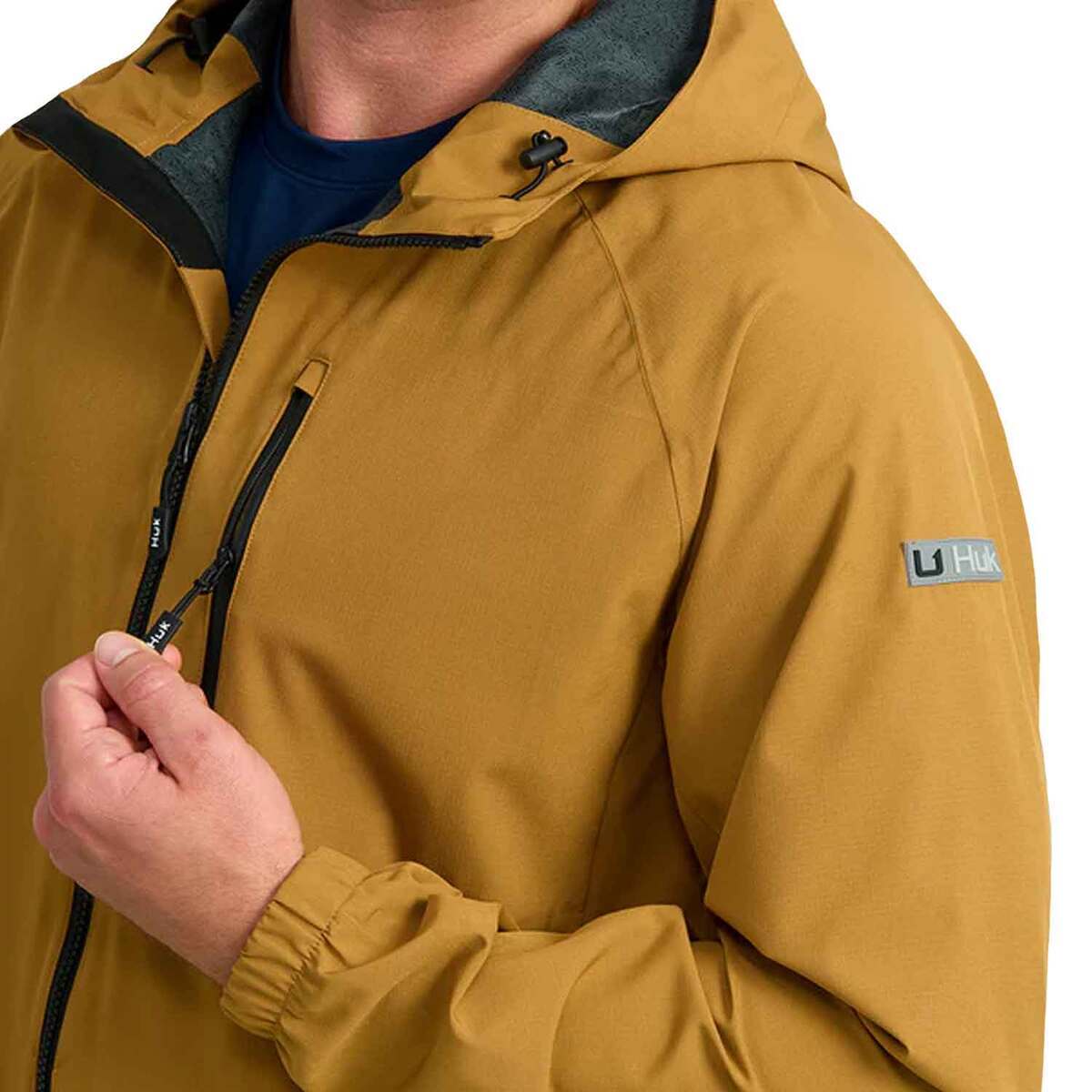 Huk Men's Rover Waterproof Fishing Rain Jacket - Sand Piper - M