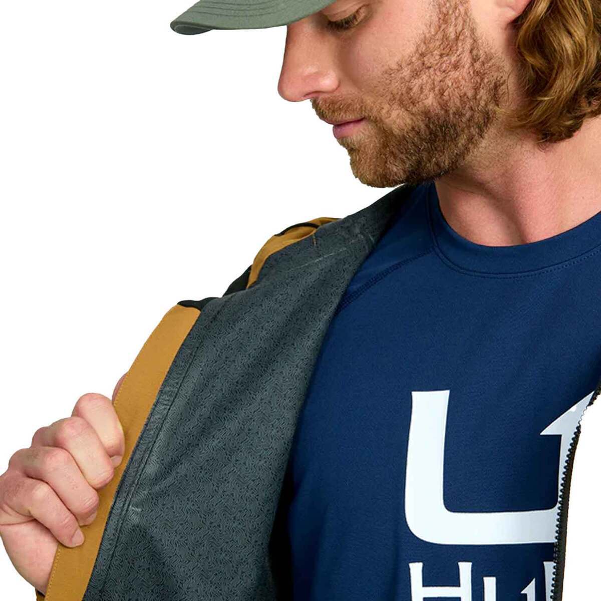 Huk Men's Rover Waterproof Fishing Rain Jacket - Sand Piper - M