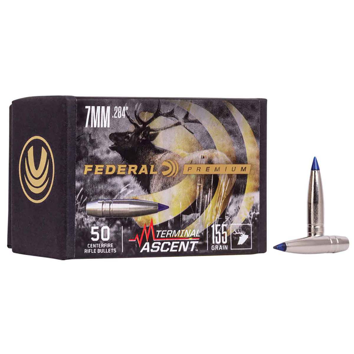 Federal 284 Caliber/7mm TA 165gr Reloading Bullets - 50 Count