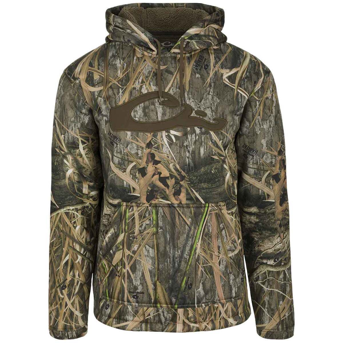 Drake Men's Mossy Oak Shadow Grass Habitat LST Silencer Fleece-Lined Hunting Hoodie