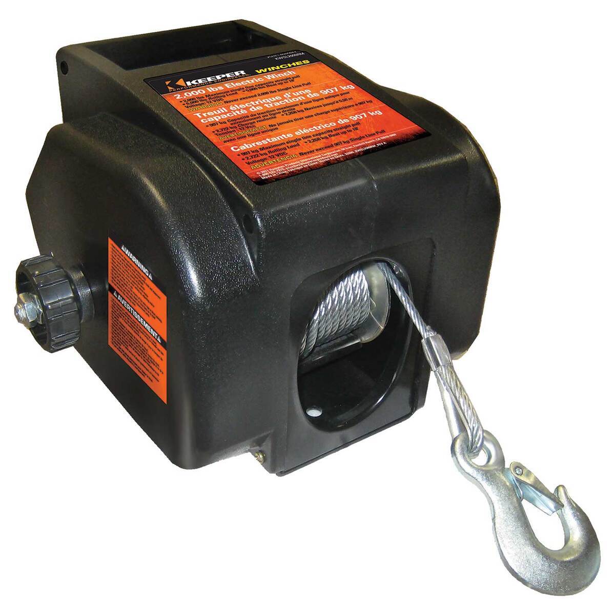 Keeper KWSL2000RM 2,000lb Hitch with Rapid Mount Trailer Hitch - Black