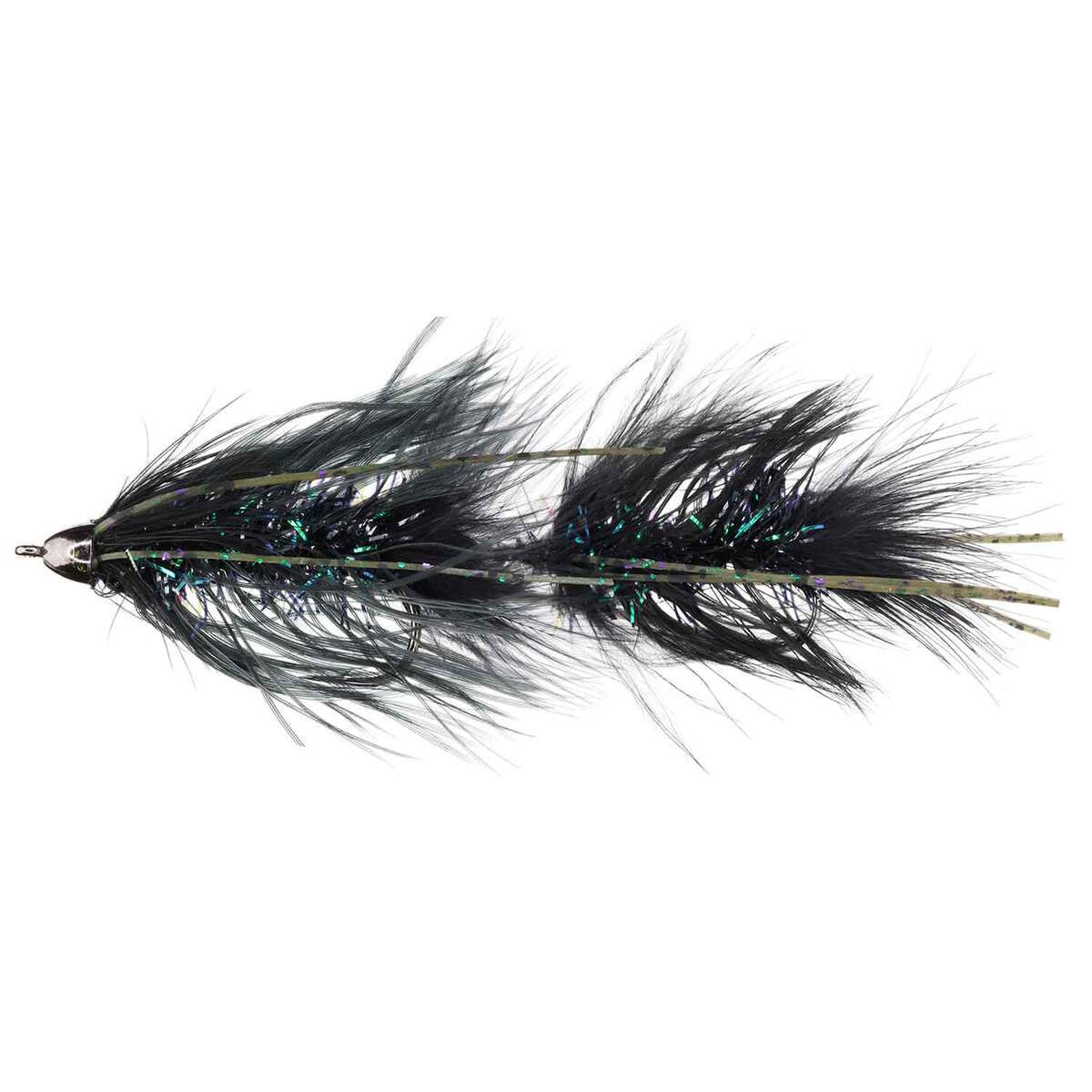 RoundRocks Big Ass Bugger Articulated Streamer - Black, 1/0, 1pk