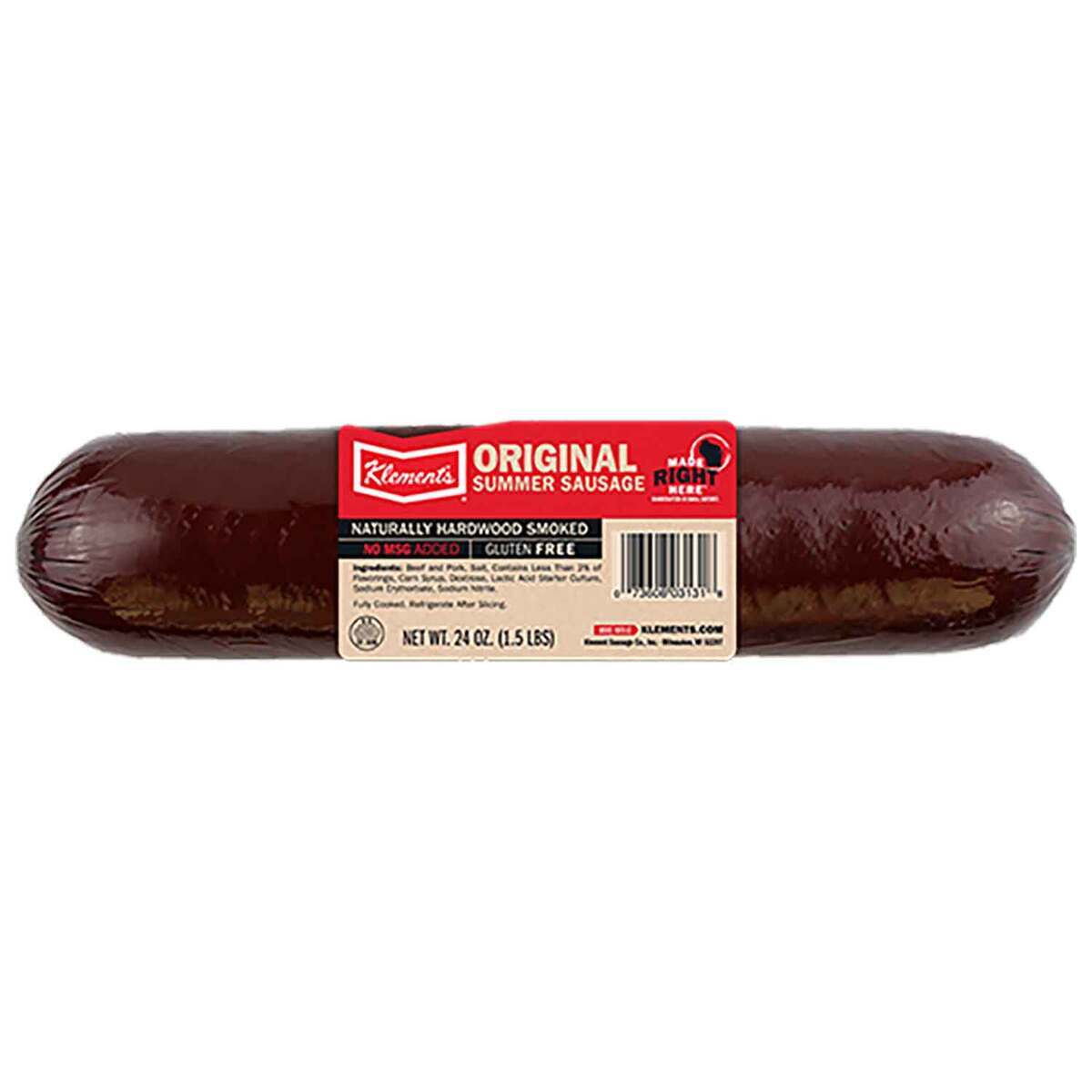 Klement's 24oz Original Summer Sausage - 12 Servings
