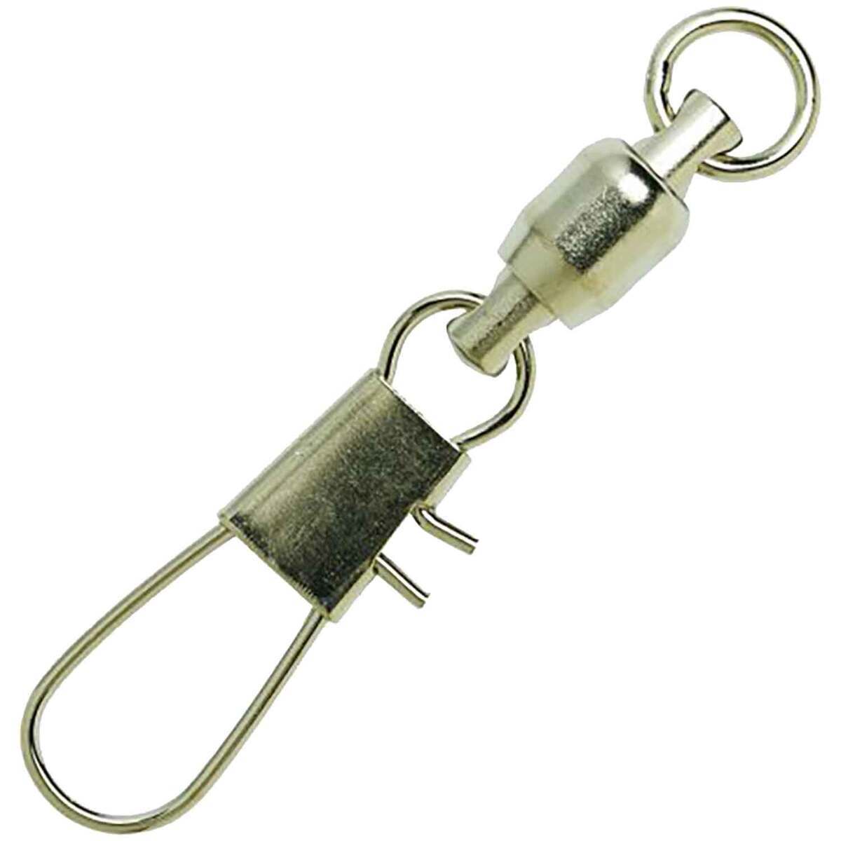 Eagle Claw Lazer Sharp Ball Bearing Swivel with Interlock Snap Swivel - Nickel, 3