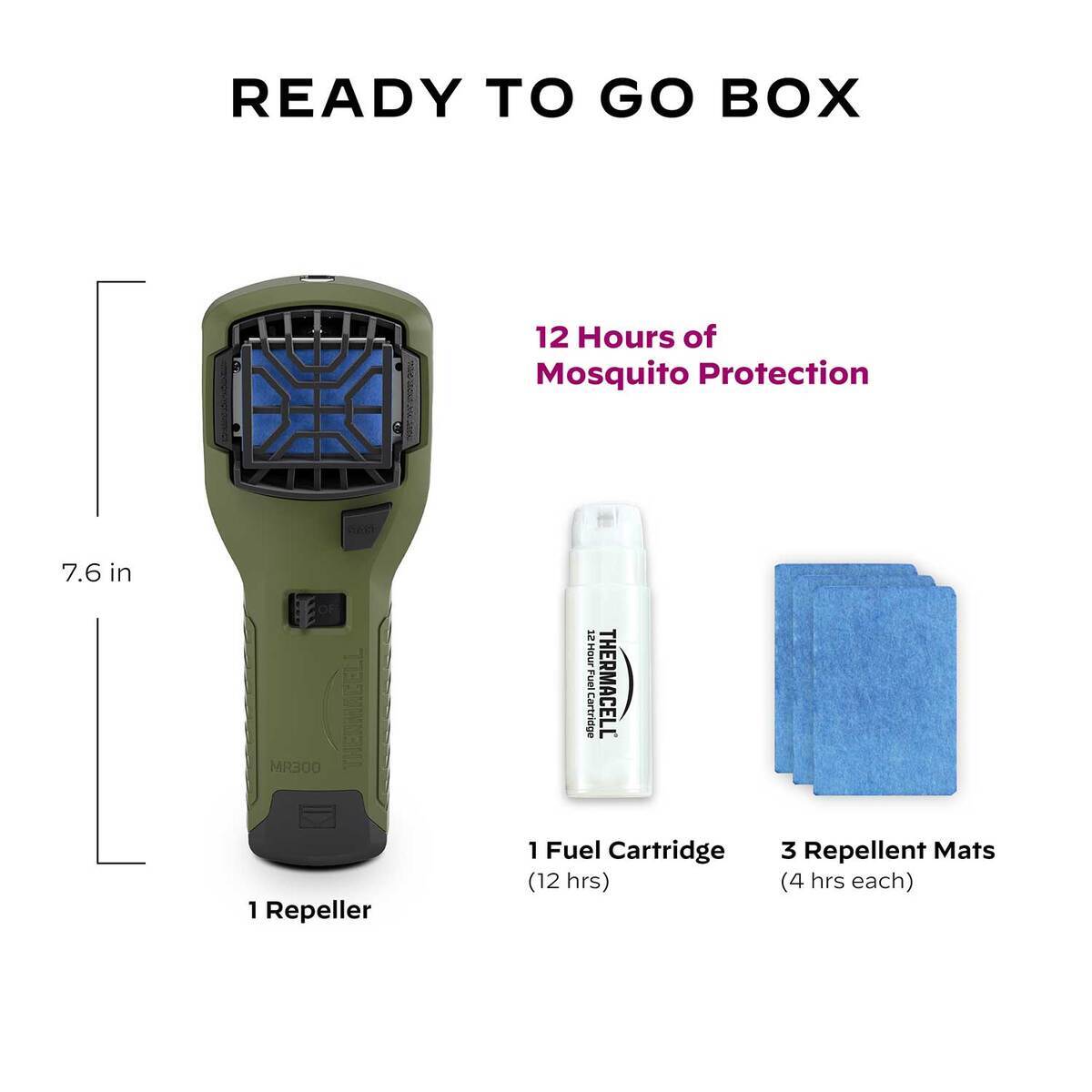 Thermacell MR300 Portable Mosquito Repeller - Olive 3 Thermacell MR300 Portable Mosquito Repeller - Olive