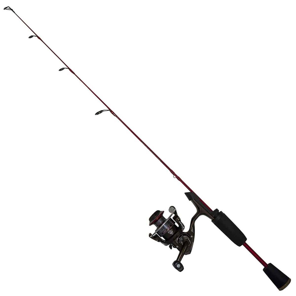 HT Enterprises Polar Fire Red Zone Ice Fishing Combo - Red/Black, 27in, Medium Power