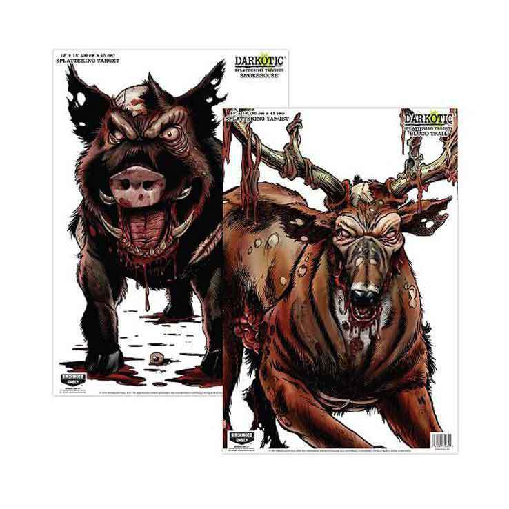 Birchwood Casey Darkotic Combo Smokehouse/Blood Trail Targets - 8 Pack