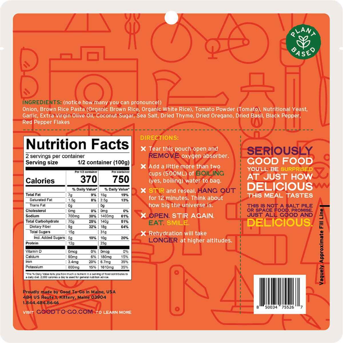 Good To-Go Pasta Marinara - 2 Servings