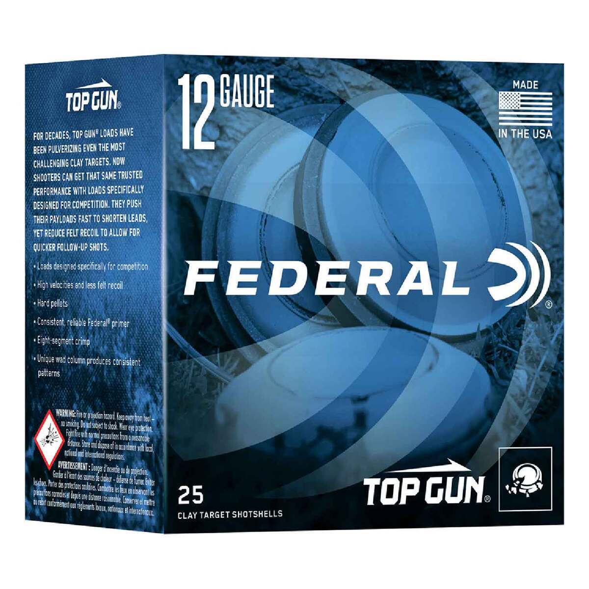 Federal Top Gun 12 Gauge 2-3/4in #7.5 1oz Target Shotshells - 25 Rounds