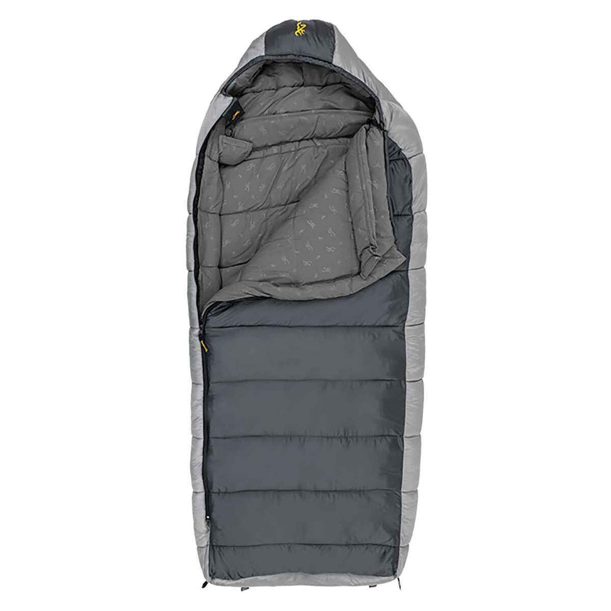 Browning McKinley 0F Degree Oversized Semi Rectangular Sleeping Bag - Charcoal/Gray