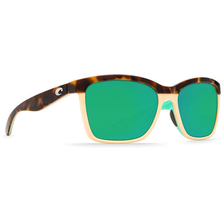 Costa Anaa Polarized Sunglasses - Shiny Retro Tort/Cream/Mint/Green Mirror