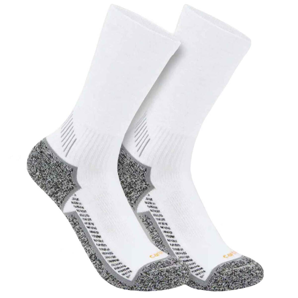 Carhartt Women's Force Midweight 3 Pack Work Socks - White - M