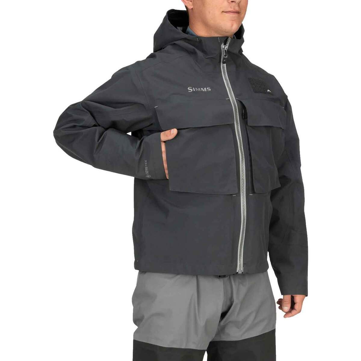 Simms Men's Guide Classic Wading Waterproof Fishing Jacket - Carbon - XXL