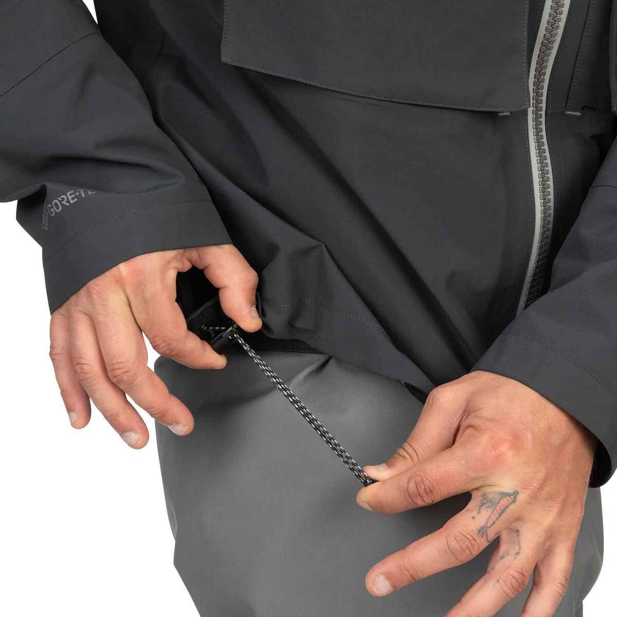 Simms Men's Guide Classic Wading Waterproof Fishing Jacket - Carbon - XXL