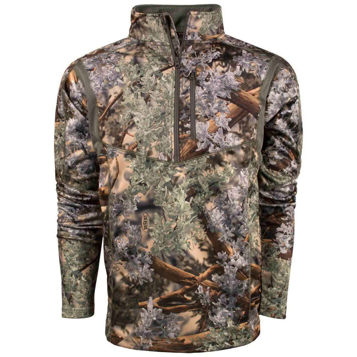 King's Camo Men's Desert Shadow Hunter Series 1/4 Zip Hunting Jacket - 3XL