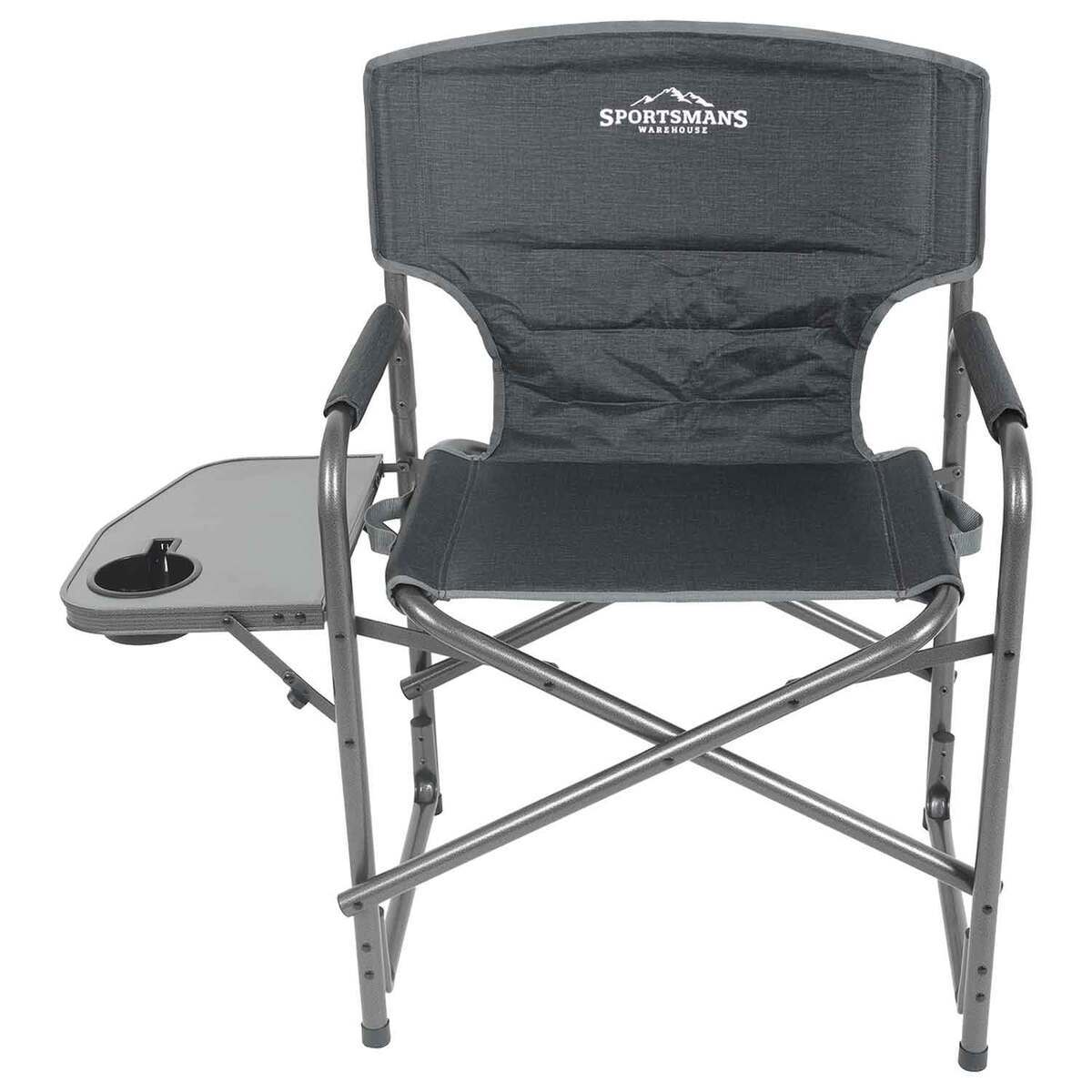 Sportsman's Warehouse Padded Director's Chair with Side Table - Gray 4 Sportsman's Warehouse Padded Director's Chair with Side Table - Gray