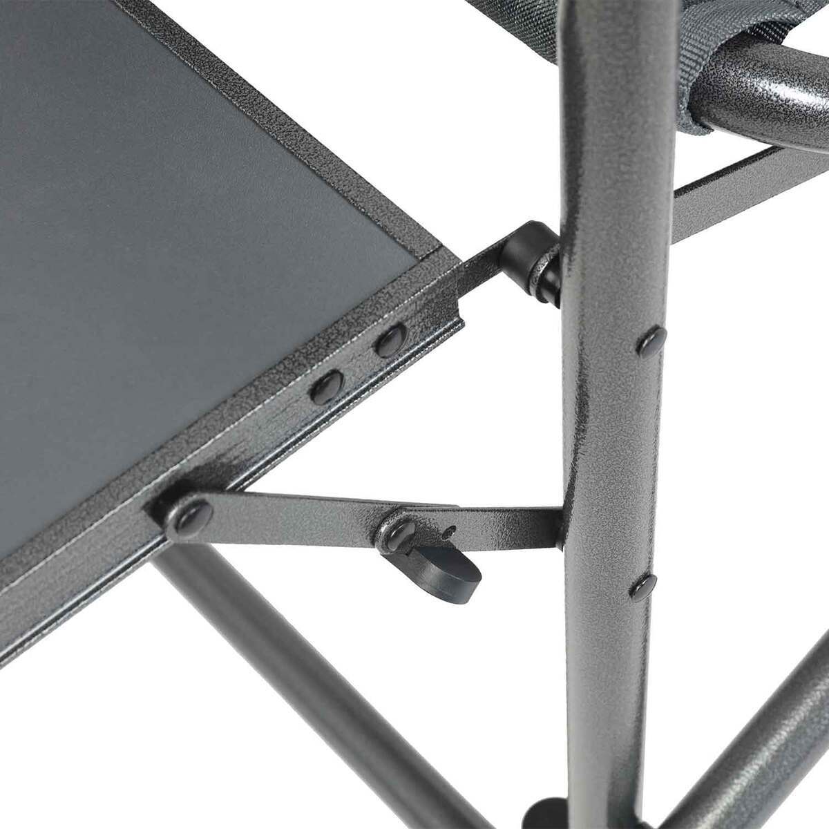 Sportsman's Warehouse Padded Director's Chair with Side Table - Gray 5 Sportsman's Warehouse Padded Director's Chair with Side Table - Gray