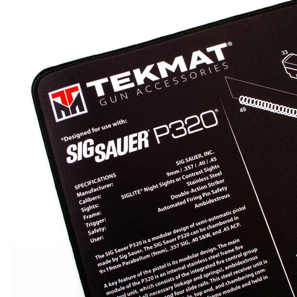 Tekmat Sig Sauer P320 Ultra Premium Gun Cleaning Mat 3 Tekmat Sig Sauer P320 Ultra Premium Gun Cleaning Mat