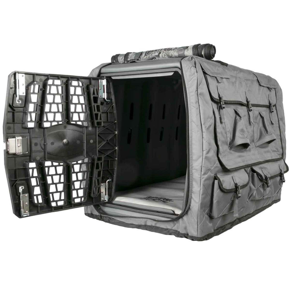 Lucky Duck Intermediate Kennel Cover- Storm Gray 3 Lucky Duck Intermediate Kennel Cover- Storm Gray