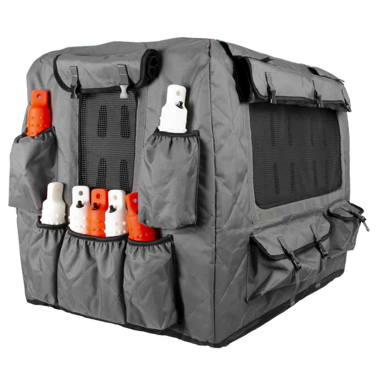 Lucky Duck Intermediate Kennel Cover- Storm Gray 4 Lucky Duck Intermediate Kennel Cover- Storm Gray