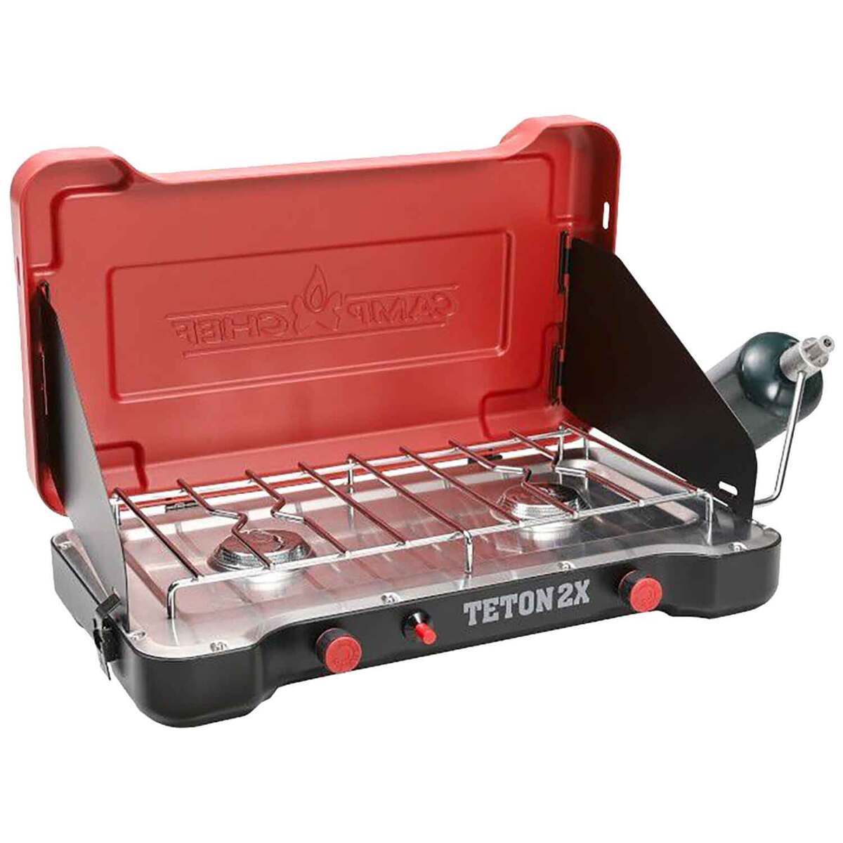 Camp Chef Teton 2X 2 Burner Stove - Black/Red