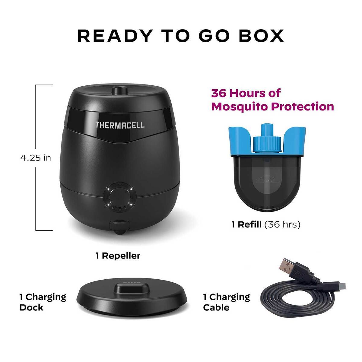 Thermacell E65 Rechargeable Mosquito Repeller with Fast Charging Dock