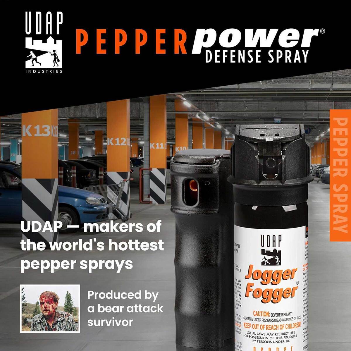 UDAP Jogger Fogger with Holster and Keychain Fogger Pepper Spray Combo 6 UDAP Jogger Fogger with Holster and Keychain Fogger Pepper Spray Combo