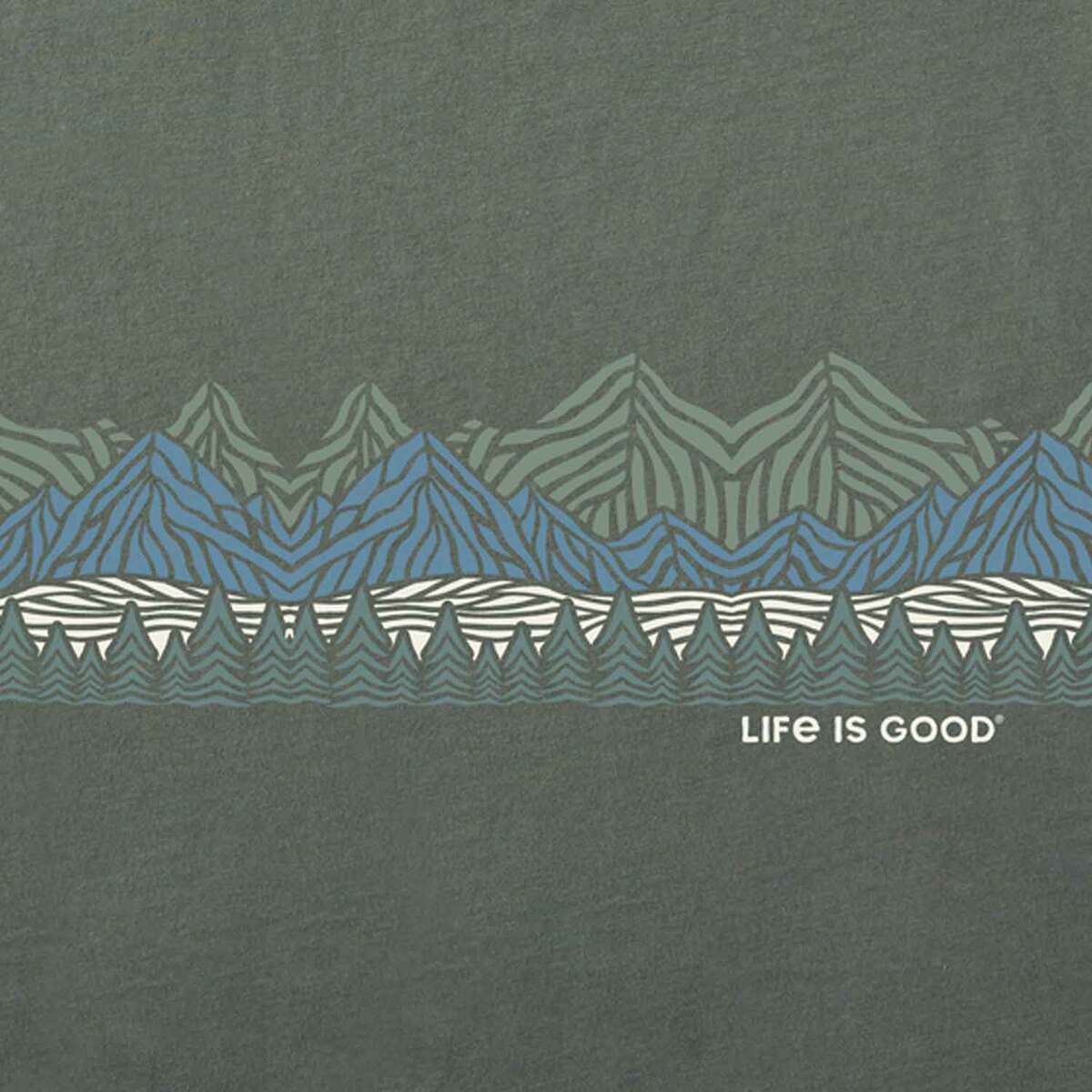 Life Is Good Men's Woodblock Mountain Scene Crusher-FLEX Sweatshirt 3 Life Is Good Men's Woodblock Mountain Scene Crusher-FLEX Sweatshirt