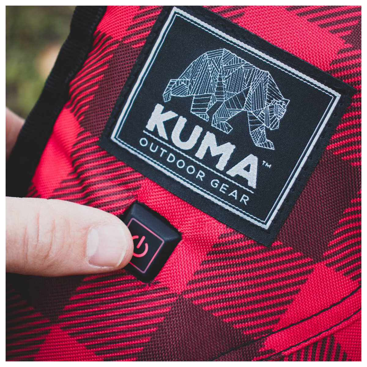 KUMA Bear Buddy Heated Chair - Red/Black