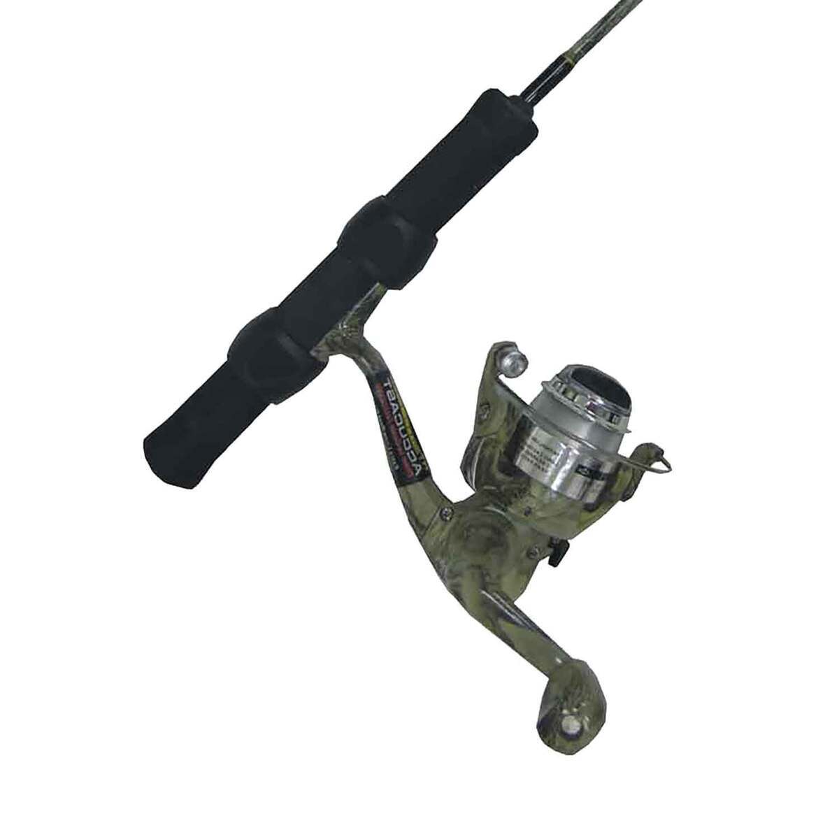 Fish Hunter Ice 24 Spinning Ice Fishing Combo �?Camo, 24in, Medium Action