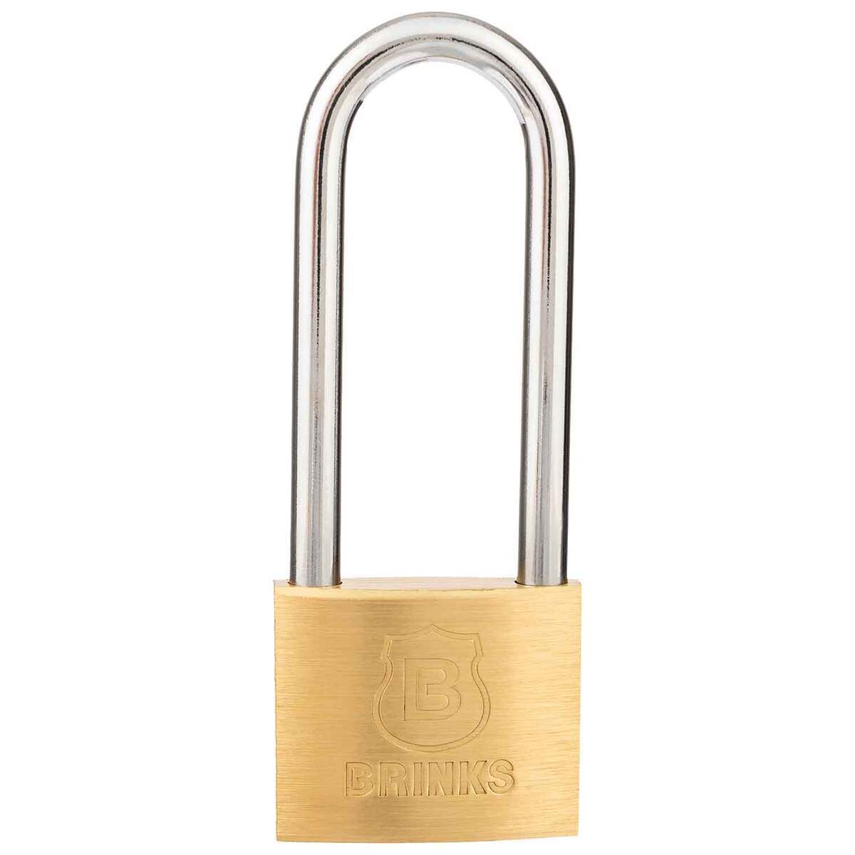 Brinks 40mm Brass Keyed Pad Lock - 4 Pack